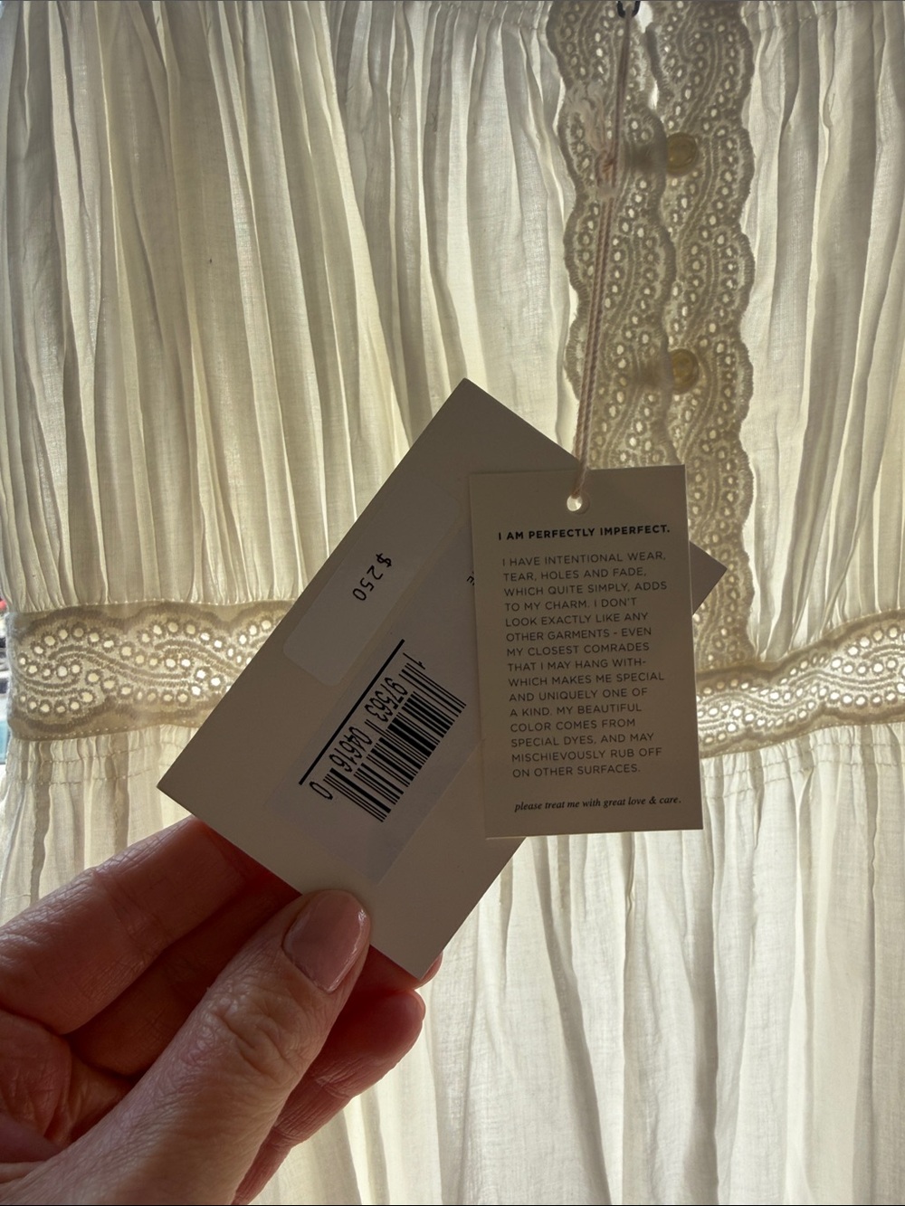The Great Ivory Cream Maxi Sundress with Lace Trim, Size S, NWT - Picture 3 of 9